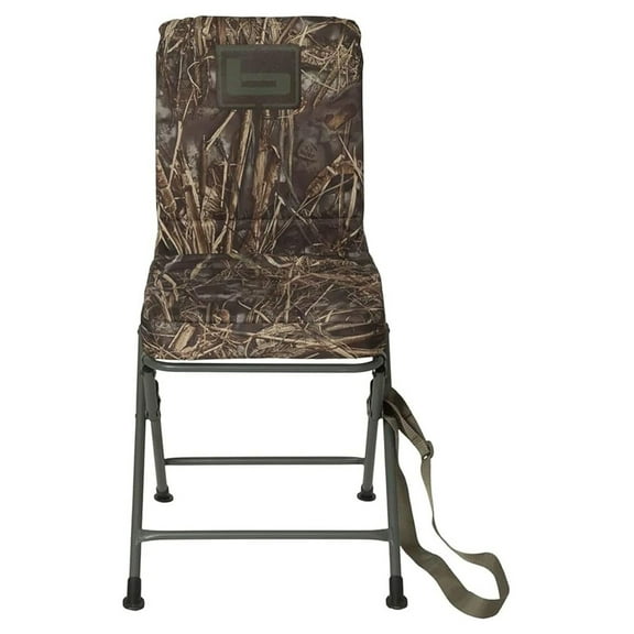 Swivel Blind Chair – 360° Silent Rotation, Adjustable Legs, Padded Seat for Hunting (Realtree Max-7, Tall)