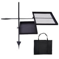 thumbnail image 1 of Swivel Campfire Grill Skillet Combo, Portable Heavy Duty Camping Grill Grate with Height Adjustable Grill Grate and Grill Pan and Carry Bag, Black, 1 of 12