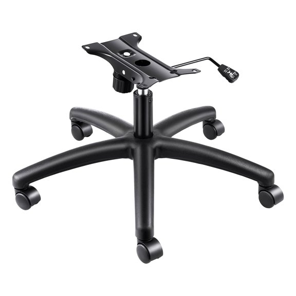 Swivel Chair Base Replacement,28-Inch Diameter,Heavy-Duty Office Chair Base with Bottom Plate,Gas Cylinder,and Casters,350 lb Load Capacity