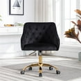 thumbnail image 1 of Swivel Chair, Swivel Shell Chair for Living Room/Bed Room, Modern Leisure office Chair, Black, 1 of 7