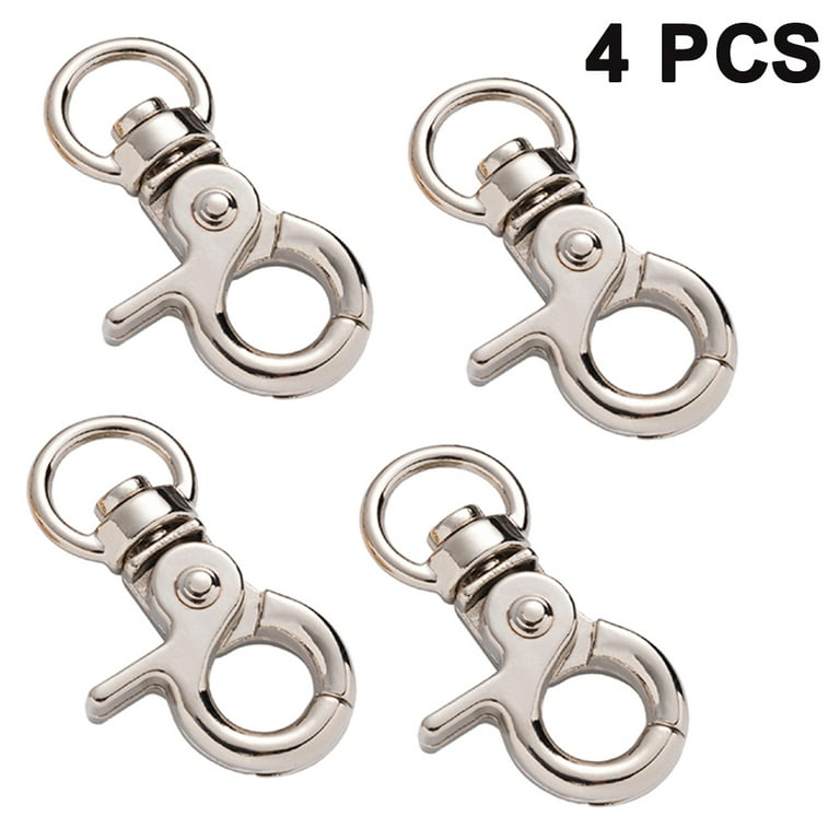  30pcs Key Chain Flat Key Rings Lanyard Snap Hook Metal Swivel  Clasps Snap-On Keychain Ring Hook Spring Clip Snap Hook Lobster Clasp for  Keys, Lanyards Jewelry Findings, DIY (Black)