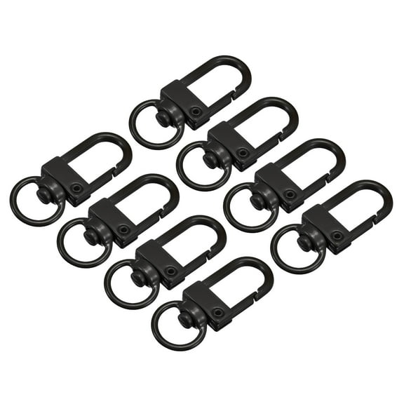 Swivel Clasps Snap Hook, 33x13mm Lobster Claw Clasp for DIY Black, 8Pack