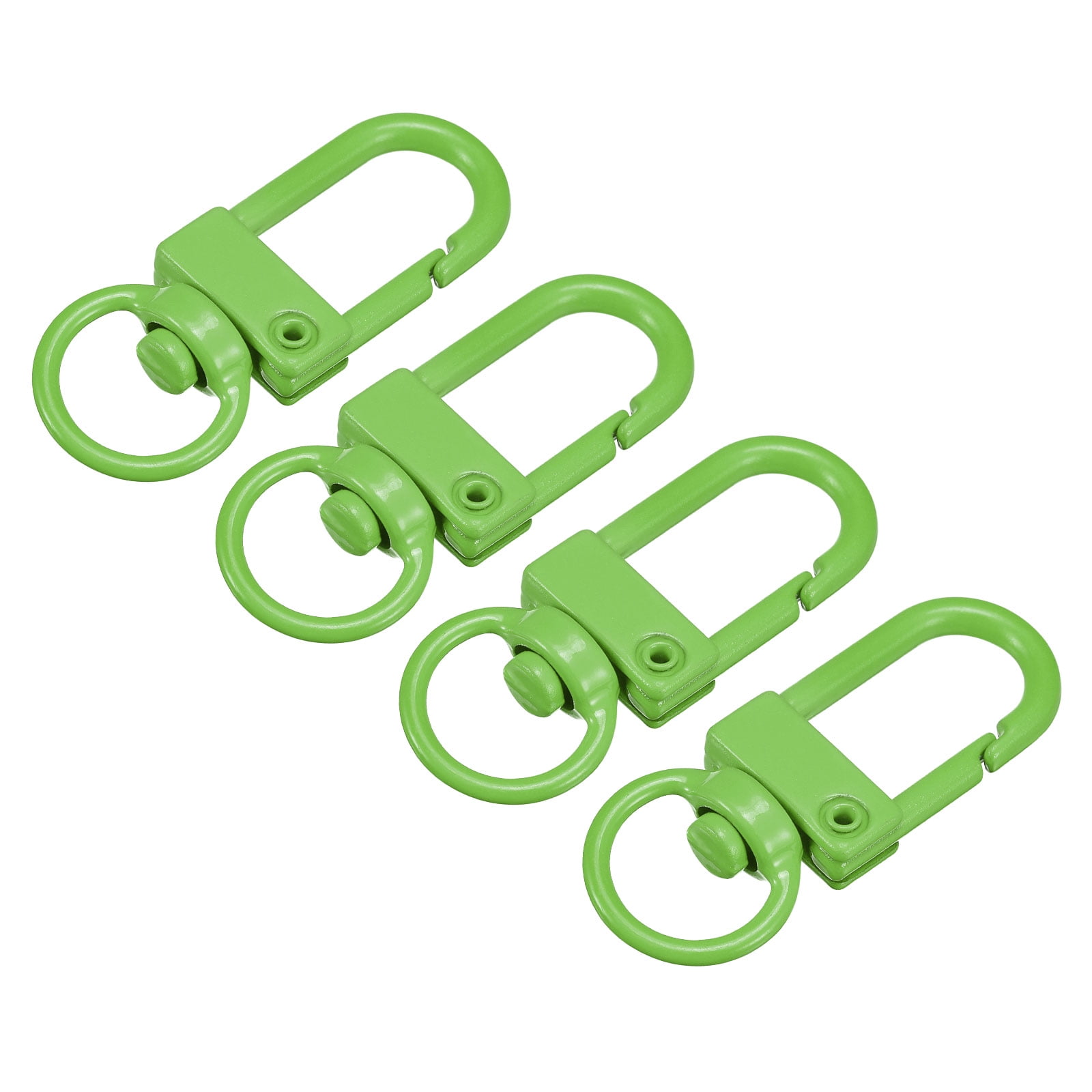 Country Brook Design Aluminum Frog Clip Snap Hooks - 1 Inch, 10 Pack, Black Finish, Auto-Locking Swivel