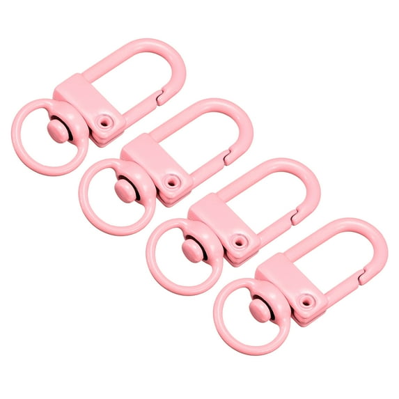 Swivel Clasps Snap Hook, 33x13mm Lobster Claw Clasp for DIY Pink, 4Pack