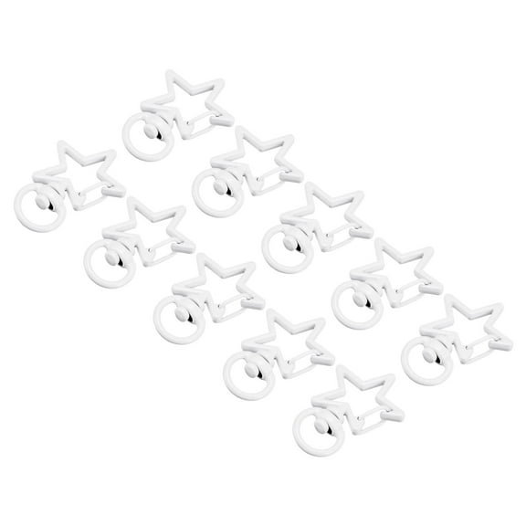 Swivel Clasps Snap Hook, Star Shape Lobster Claw Clasp for DIY White 16Pcs