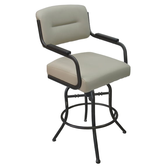 Swivel Tilt Counter 26" Bar Stool - M-115 - Beige Vinyl - Metal Grey Frame