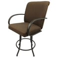 thumbnail image 1 of Swivel Counter 26" Bar Stool - M-60 Sanora Brown Fabric on Brown Metal Frame, 1 of 3