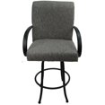 thumbnail image 1 of Swivel Counter 26" Bar Stool - M-60 Mojave Gray Fabric on Black Metal Frame, 1 of 3