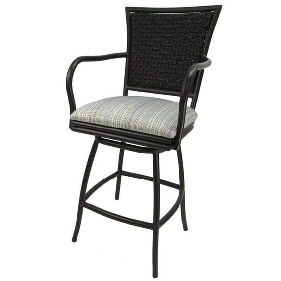 Swivel Counter 26" Outdoor Bar Stool Erin- Natural Fun
