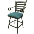 thumbnail image 1 of Swivel Counter 26" Outdoor Bar Stool Jenna - Aqua Fabric - Beige Metal, 1 of 2
