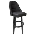 thumbnail image 1 of Swivel Counter Bar Stool 26" Seat - M-235 Vivian Base - Gray Vinyl - Gray Wood, 1 of 2