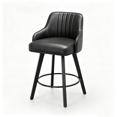 Bar Counter Tools Swivel Counter Bar Stool with Backrest and Armrests, PU Leather ...