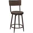 thumbnail image 1 of Swivel Counter Barstools Kitchen Island Counter Height Stools with Metal Frame, 24 Inch Seat Height Distressed, 1 of 5