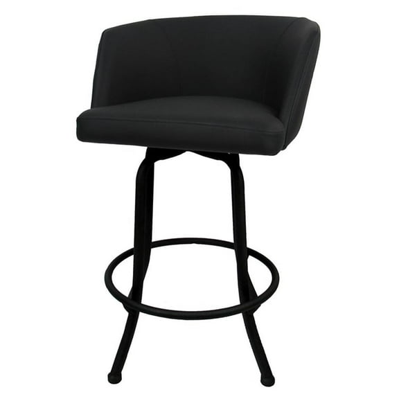 Swivel Counter Metal Bar Stool 26" Joey - Black - Black