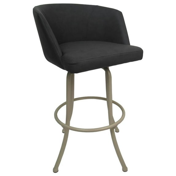 Swivel Counter Metal Bar Stool 26" Joey - Moonstone - Beige
