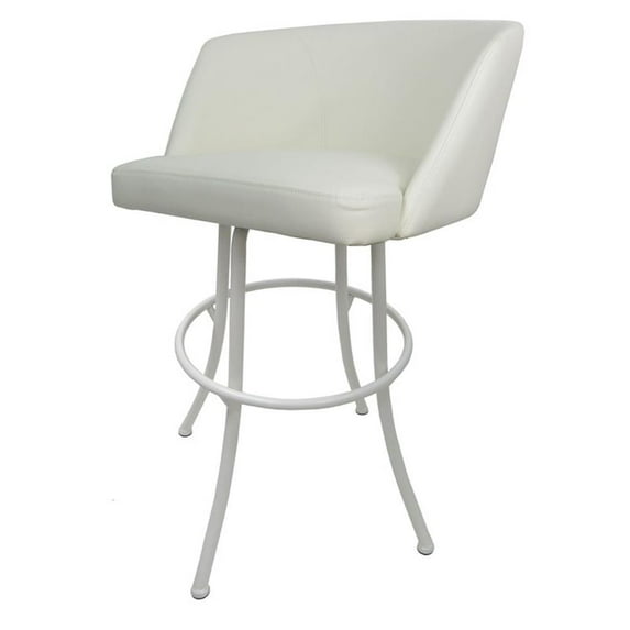 Swivel Counter Metal Bar Stool 26" Joey - White - White