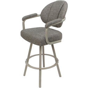 Swivel Counter Metal Bar Stool 26" - M-70 WB - Jetty June Tan Fabric - Beige