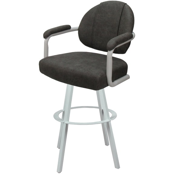 Swivel Counter Metal Bar Stool 26" - M-70 WB - Northwest Elk Dark Gray - White