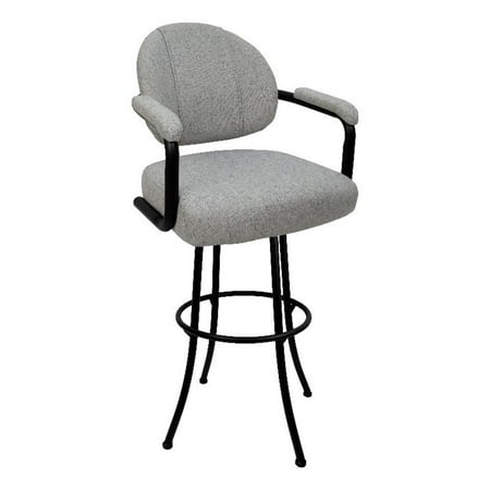 Swivel Counter Metal Bar Stool 26" style M-70 Hemsath Slate - Black frame