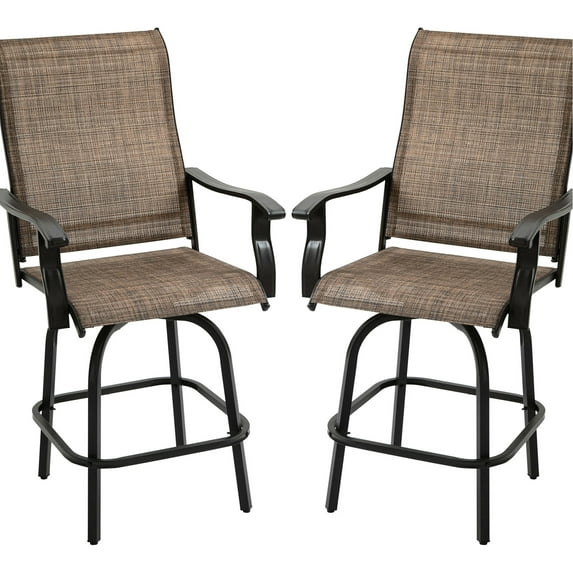Swivel Design with Armrests / Comfortable Seating for Balcony, Poolside and Backyard