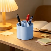 Swivel Desk Organizer, Rotating Stationery Caddy, Multi-Slot Pen Holder, Office Pencil Organizer, 360° Rotating Utility