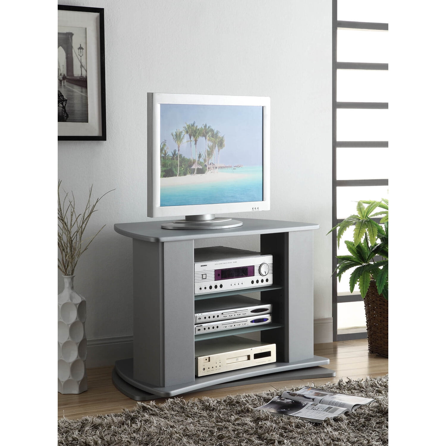 Swivel Entertainment StandFinishGray