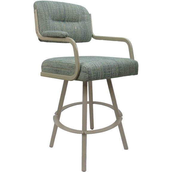 Swivel Extra Tall 34" Metal Bar Stool - M-110 WB - Watusi Aquatint Blue-Beige