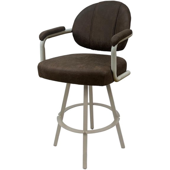 Swivel Extra Tall Metal 34" Stool - M-70 WB - Northwest Whiskey Brown - Beige