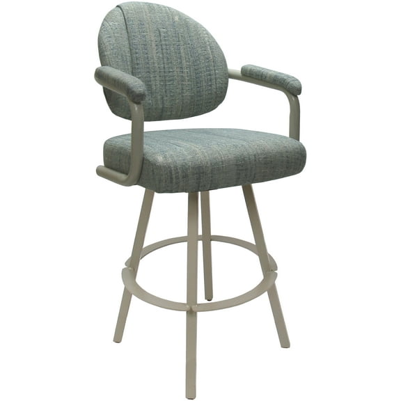 Swivel Extra Tall Metal 34" Stool - M-70 WB - Watusi Aquatint Blue - Beige