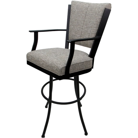 Swivel Extra Tall Metal Bar Stool 34" - Montana - Jetty June Tan - Black