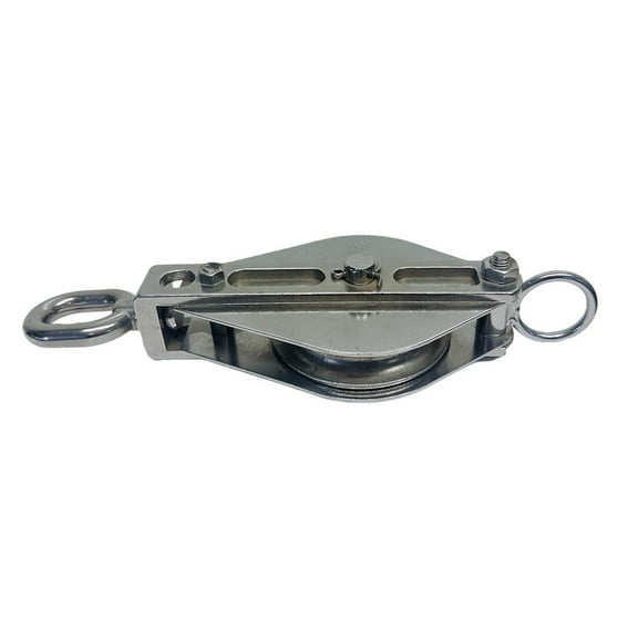 Swivel Eye Block 4" Sheave 1/4" Rope 2,000 Lbs WLL Stainless Steel T304