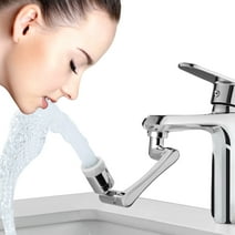 Swivel Faucet Aerator Dual Sprayer - Bathroom Kitchen Sink Faucet Extender Rotable, Universal Faucet Attachment