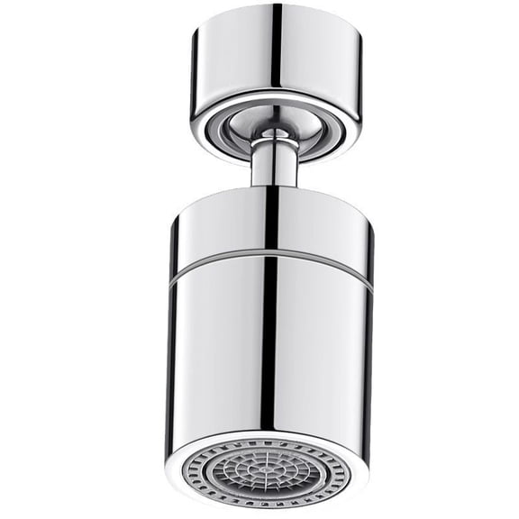 Swivel Faucet Aerator, Kitchen Sink Proof Faucet Adapter, Strong Spray Kitchen Faucet Attachment Swivel Sprayer- Female Thread Chrome, Rotatable Extender Spray Water Nozzle