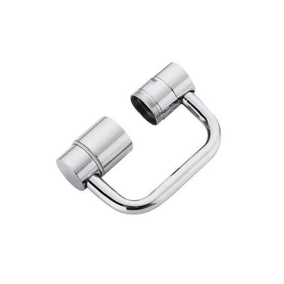 Swivel Faucet Extender, U Shape Faucet Extender, Universal Joint, 4 in Extension, Chrome Plate, Bathroom Upgrade, 1X Connector, 1 Pc