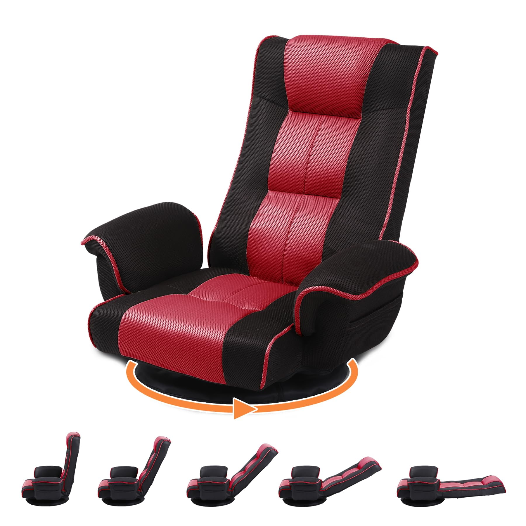 Swivel Floor Chairs for Adults, Floor Gaming Chair with Extra Wide