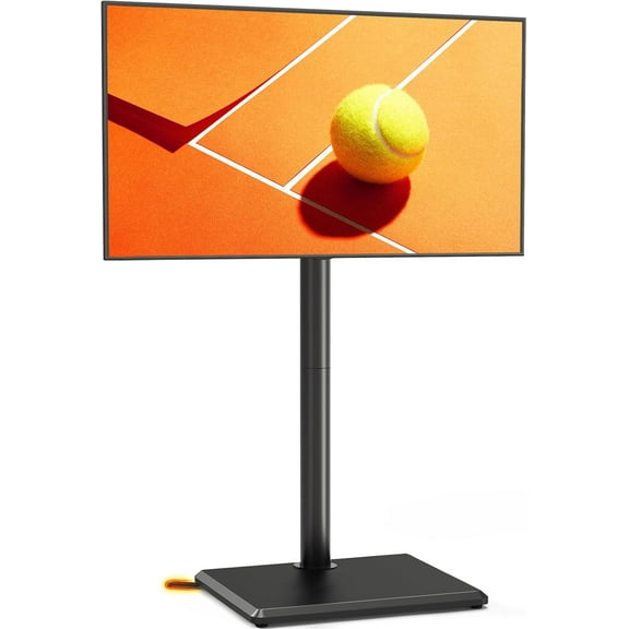 MY Swivel Floor TV Stand with Mount for Most 32-60 Inch TVs up to 88 lbs, Height Adjustable TV Floor Stand Mount with Wood Base, Tall TV Stand for Bedroom, Corner & Living Room, Max VESA 400x400mm