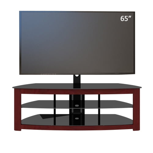 Swivel Floor TV Stand with Storage for 3265 inch TVs, Corner TV Stand