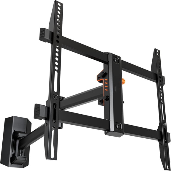 Swivel Full Motion TV Wall Mount for TVs Up to 60" - Smooth Extention, Tilt - Wall Template for Easy Install On 1 Stud - Level & Hide Cables After Install