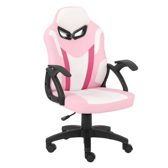Swivel Gaming Chair for Boys Girls Kids Activity Chair High Back Ergonomic Racing Computer Chair, Height Adjustable, Pink
