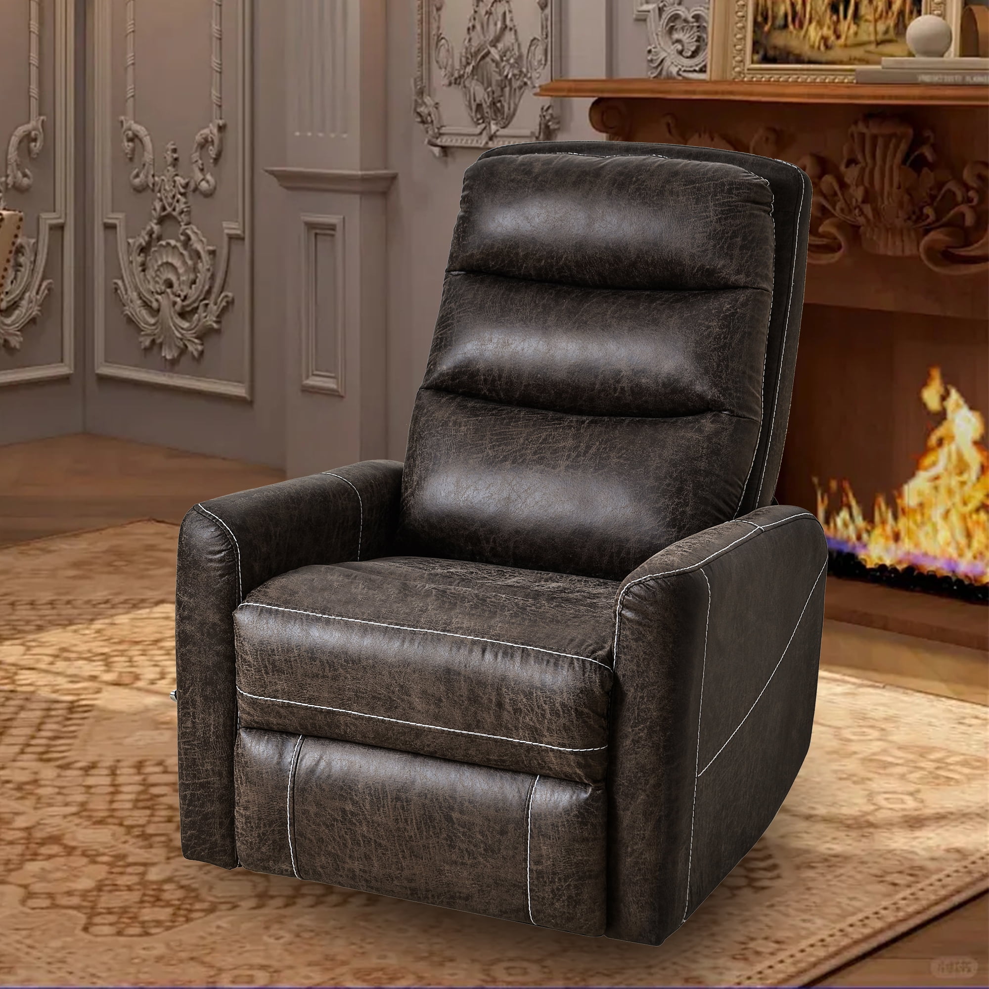 Swivel Glider Rocking Recliner Chair for Nursery, Modern Living Room