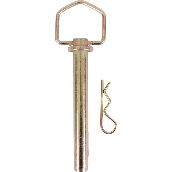 Farmex Swivel Handle Hitch Pin - Forged, Yellow Zinc Dichromate-Plated - Universal Fit