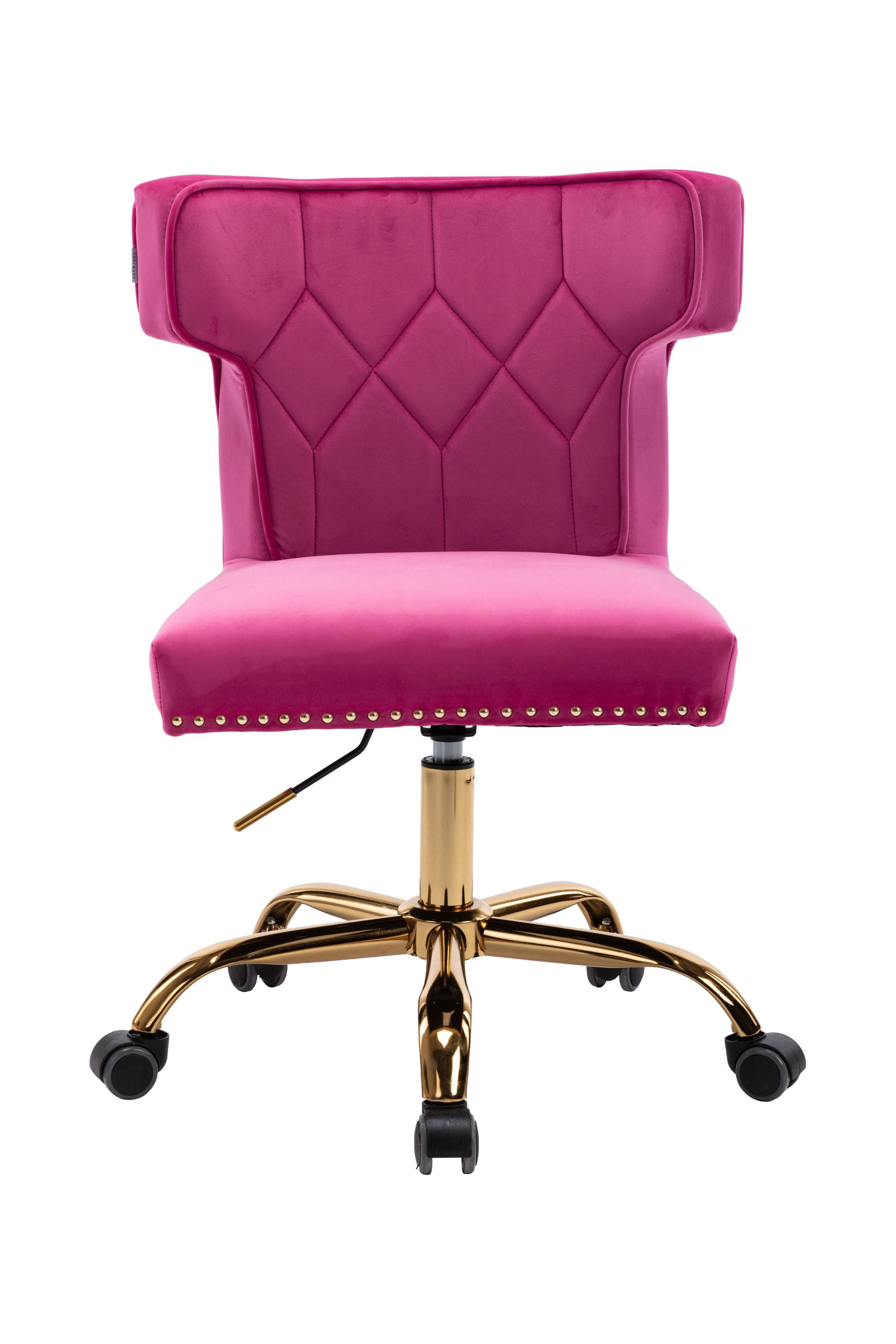 Fuchsia Hot Pink Velvet Office Chair Pink Velvet Accent Chair