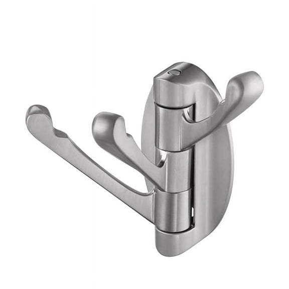 Swivel Hook Solid Metal Foldable Towel Hook, Swivel Arm Swing Arm Triple Coat Hook Hanger, Wall-Mounted,1 * Swivel Hook, Brushed