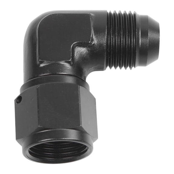 Swivel Hose End Fittings Anodized Female to Male Aluminum Alloy Connection 45 90 Degree Universal Black pushed Lock Hose Adapter - 90 Degrees 90 Degrees