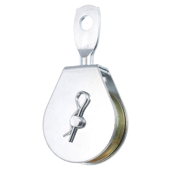 Swivel Lifting Rope Pulley Block 110mm Single Pulley Block Iron in Zinc Plated