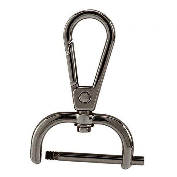 Swivel Lobster Clasps Bag Handbag Clasps Detachable Clips, PU Leather Accessory Swivel Snap Hooks for DIY Carfts Shoulder Straps Belt 19mm Black