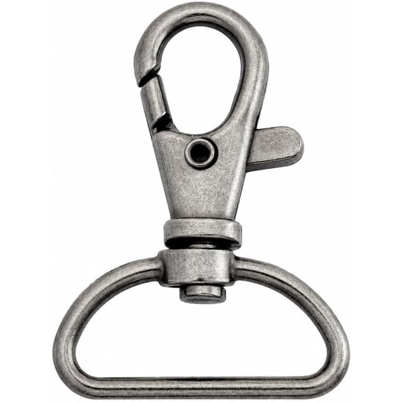 Swivel Lobster Claw Clasps Classic Trigger Snap Hooks CS10 Purse Landyard Clip 5/8" 3/4" 1" Pack of 10 (1 Inch, Gunmetal)