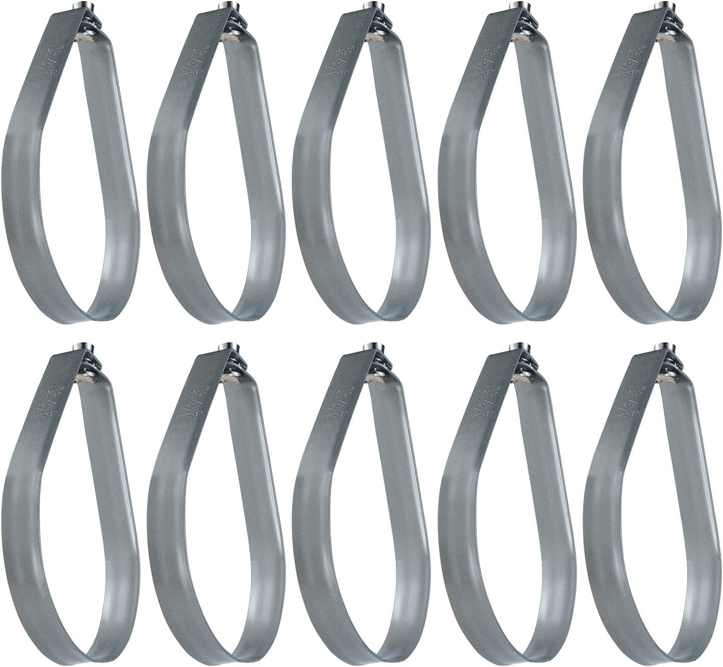 Swivel Loop Pipe Hanger, Epoxy Coated Steel, 1/2 In, 10 Pack, Chrome