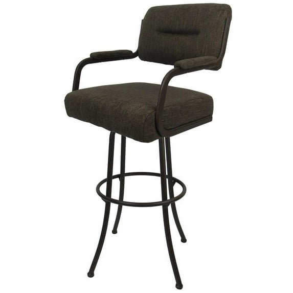 Swivel Metal Bar Stool 30" - M-110 - Sanora Brown - Coffee