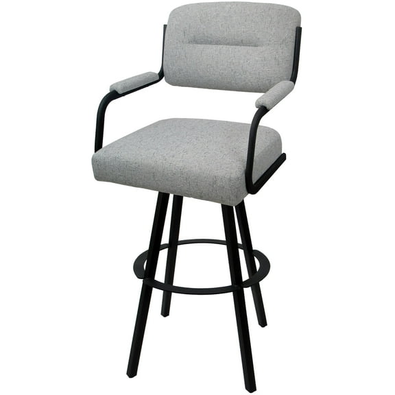 Swivel Metal Bar Stool 30" - M-110 WB - Hemsath Slate - Black